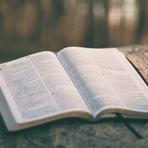 Bíblia aberta sobre uma mesa, representando a leitura diária das Escrituras