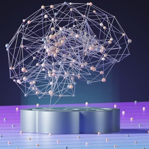Imagem abstrata de inteligência artificial e tecnologia usada em notícia sobre segurança da OpenAI